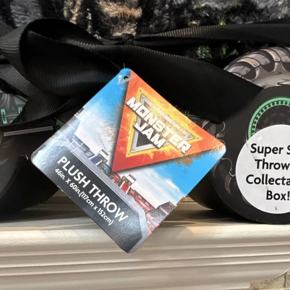 Collector’s Gravedigger Monster Jam Blanket & Monster Jam Truck Set Of 4